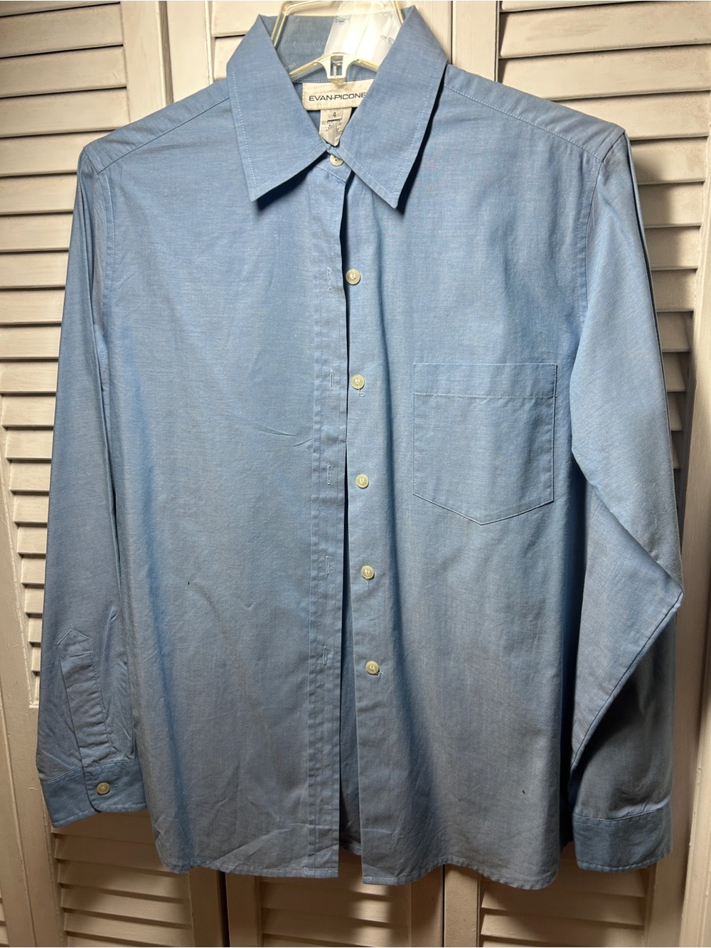 EVAN-PICONE Light Blue Woman’s Dress Shirt Size 4
